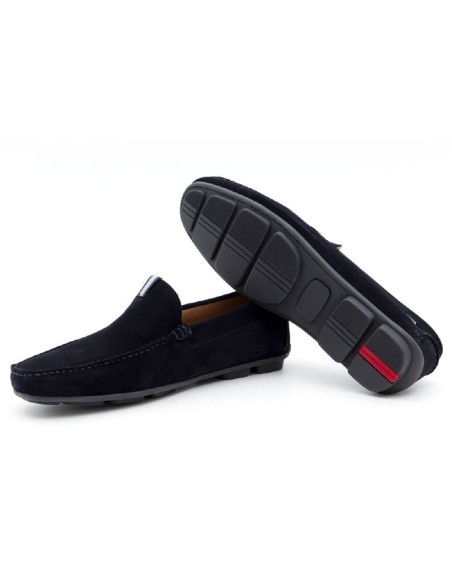 Mocassin suède bleu SAFAT-MARINO