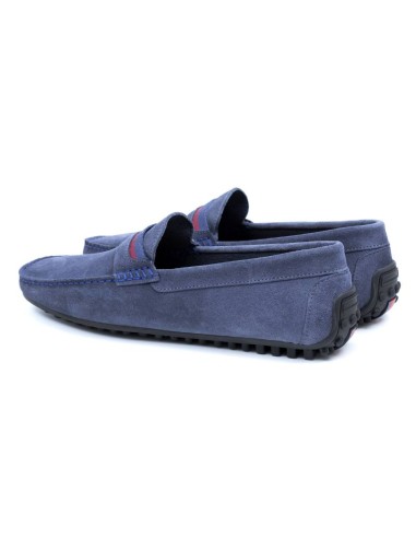 Mocassin suède bleu SAIMO-JEANS