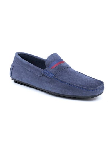 Mocassin suède bleu SAIMO-JEANS