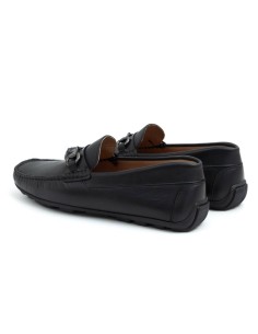Black leather moccasin 2