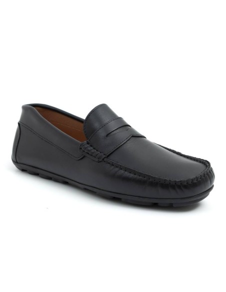 Mocassin de peau le noir BALIEN-BLACK