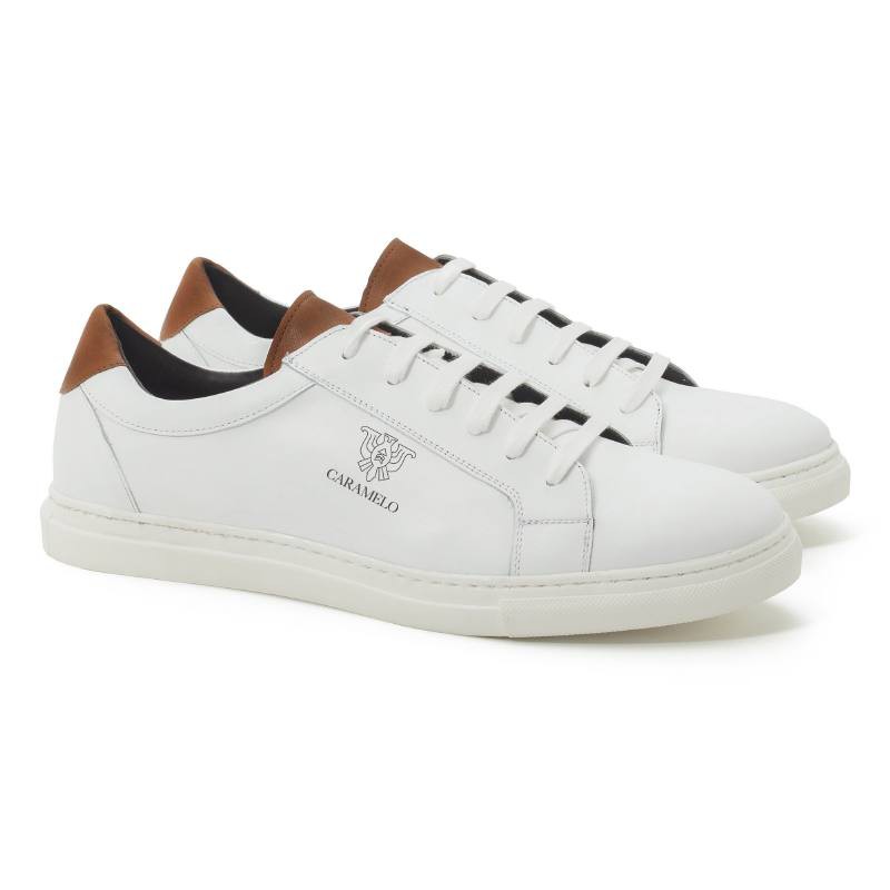 white leather sneakers CR-24069-BLANCO