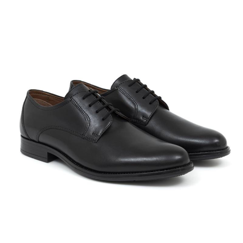 Derby en cuir noir CR-24070-BLACK