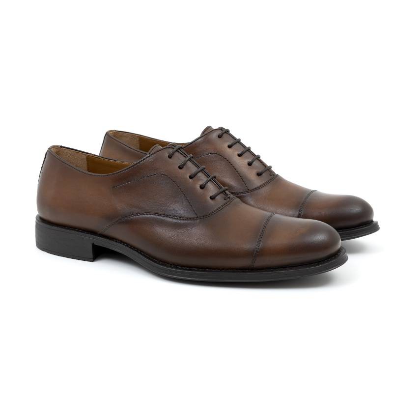 light brown leather oxford shoes CR-24113-CUERO