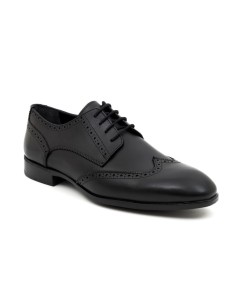 Black leather derby