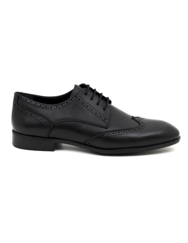 Black leather derby