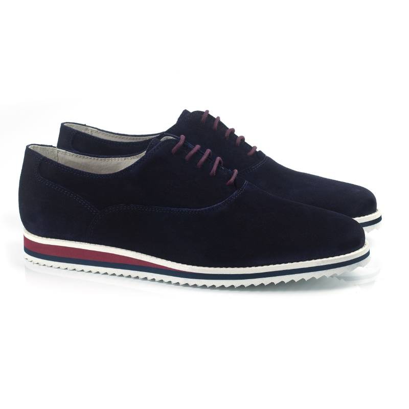 blue suede sport shoes CR-24149-MARINO