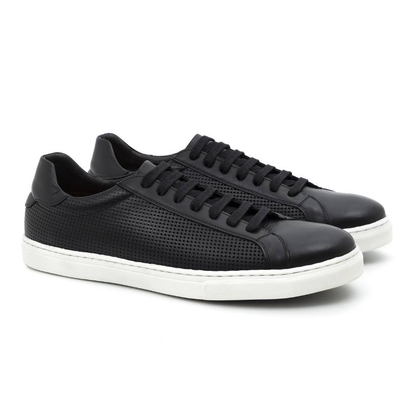 baskets en cuir noir CR-24150-NEGRO