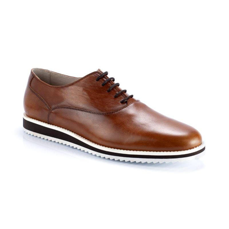 light brown leather sport shoes CR-24193-CUERO