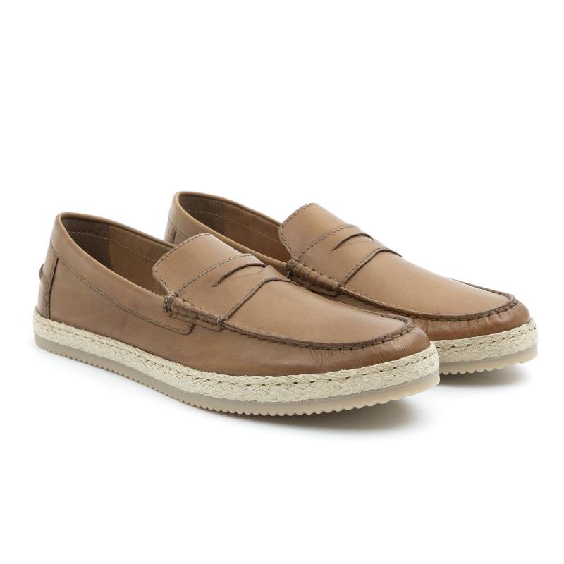 light brown leather espadrille CR-24241-CUERO