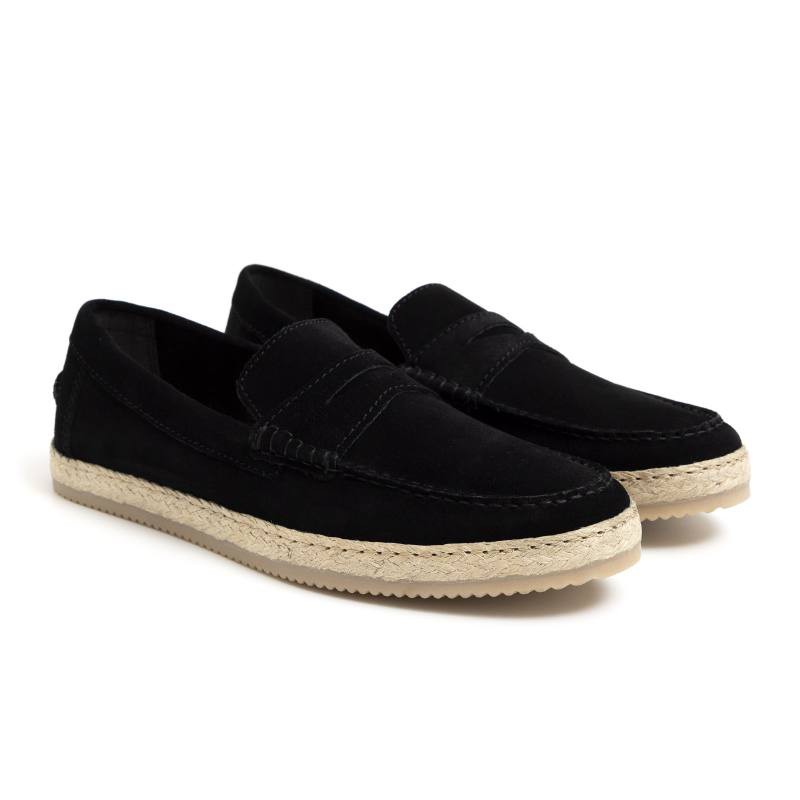 black suede espadrille CR-24242-BLACK