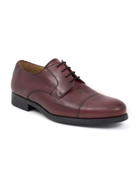 Burgundy leather derby