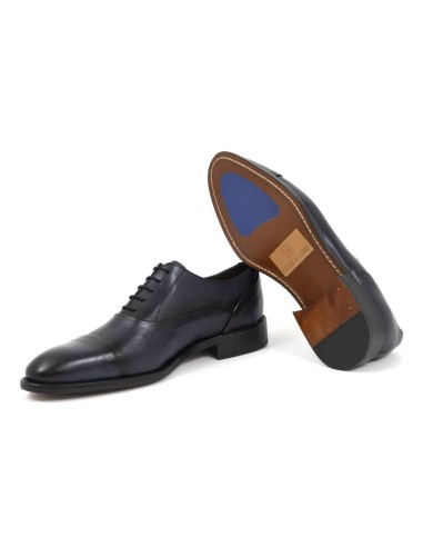 Blue leather Oxford