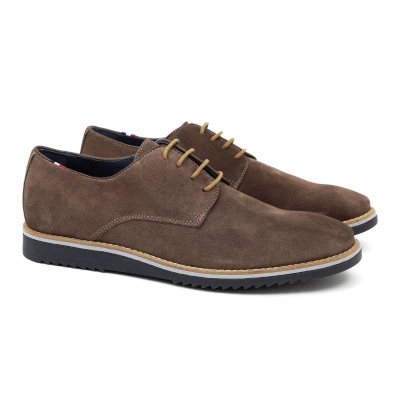 grey suede derby shoes CR-24250-TAUPE