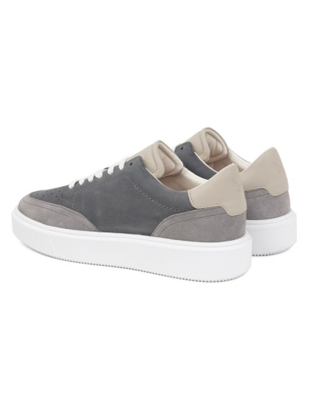 baskets de peau gris KABIL-GREY