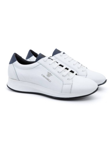 Deportivo de piel liso color blanco CR-24312-BLANCO-MARINO