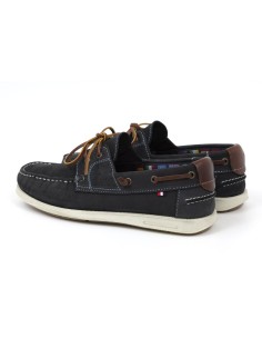 Blue leather boat shoe 2