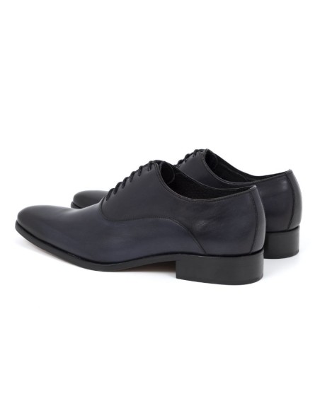 Oxford de piel acabado a mano color azul