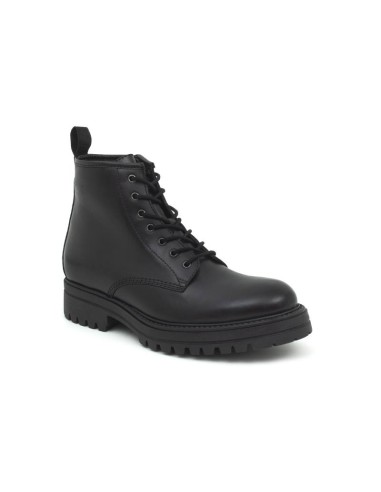 black leather boots CR-24606-NEGRO