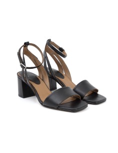 Zapato de Vestir de piel con tiras color negro