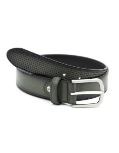 Green leather belt