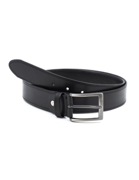 Black leather belt