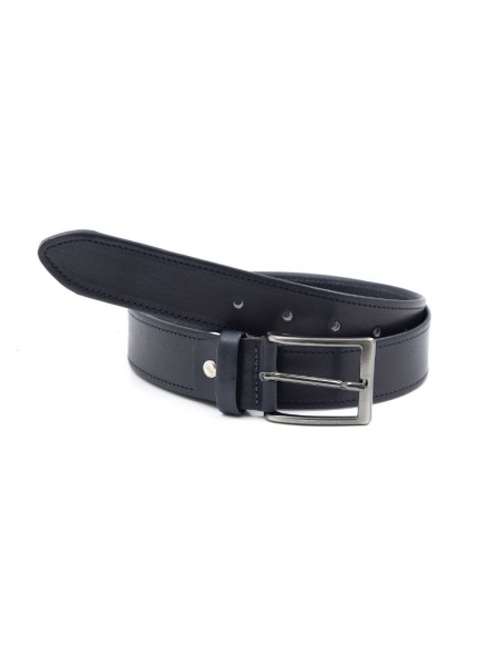 Ceinture de peau bleu B-COMIL-NAVY
