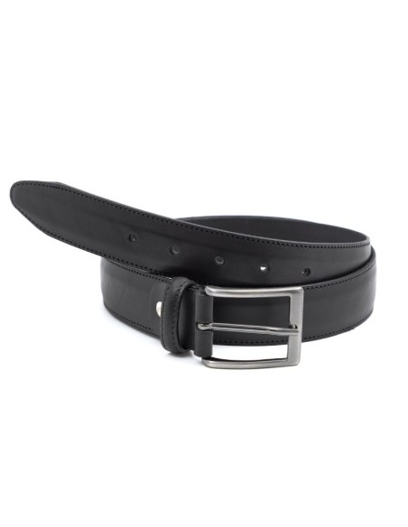 Black leather belt