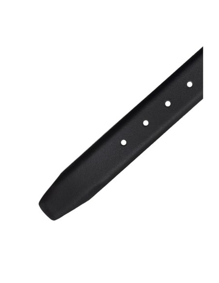 Cinturón de piel acabado a mano color negro