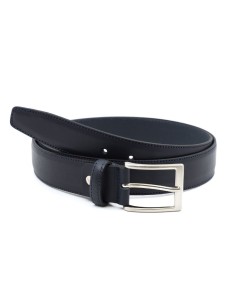 Ceinture de peau bleu B-CORVORI-NAVY
