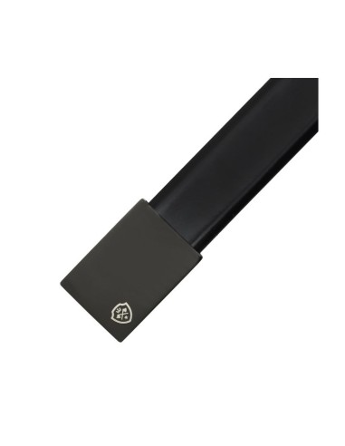 Cinturón de piel construcción alomada color negro