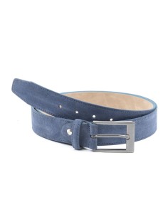 Blue suede belt