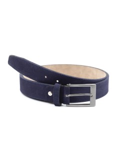 Blue suede belt