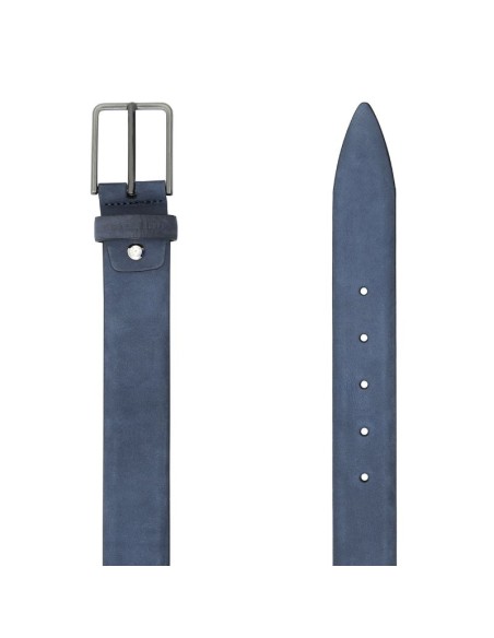Blue suede belt