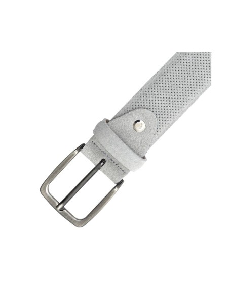 Grey suede belt