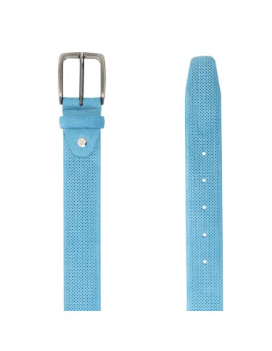 Blue suede belt