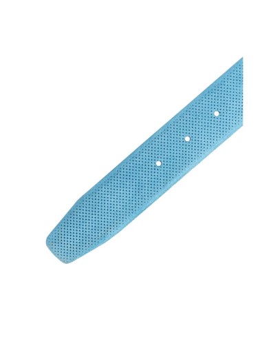 Blue suede belt