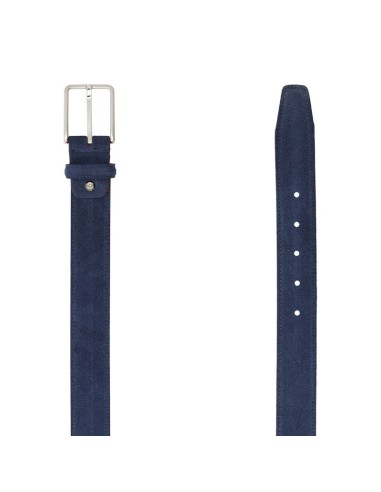 Blue suede belt