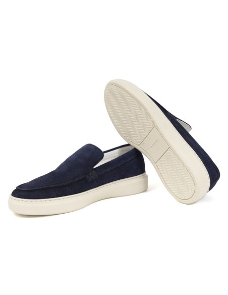 Mocassin suède bleu DANESIO-AZUL