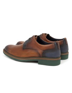 Derby de piel en doble tonalidad color cuero 2