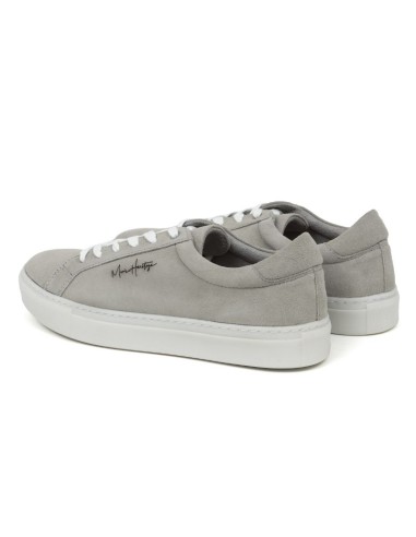 Grey leather sneakers