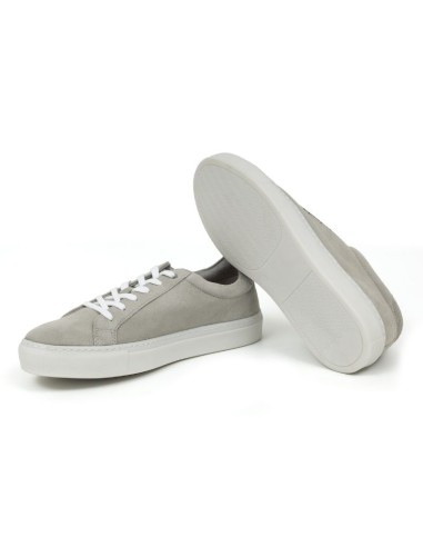 Grey leather sneakers