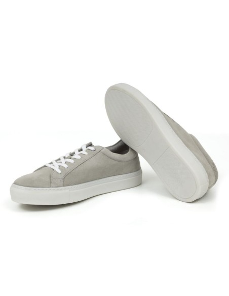 Grey suede sneakers