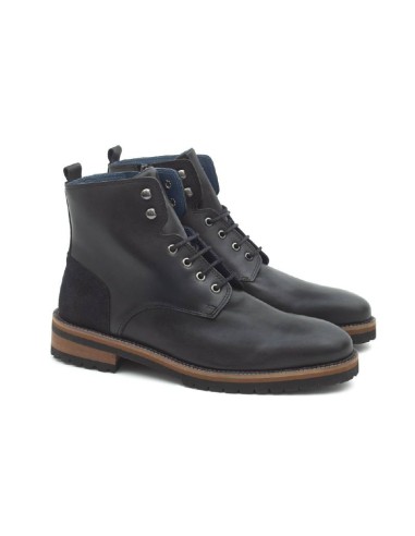 black leather boots CREON-NEGRO