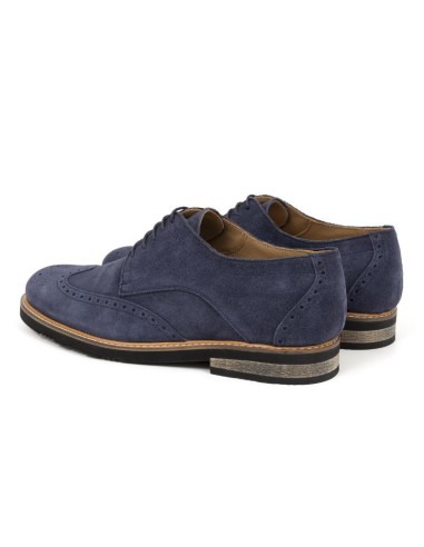 Blue suede derby
