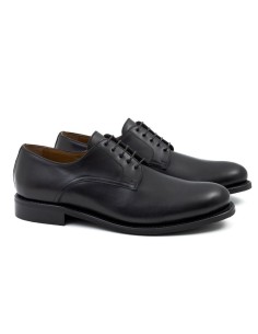 Black leather derby