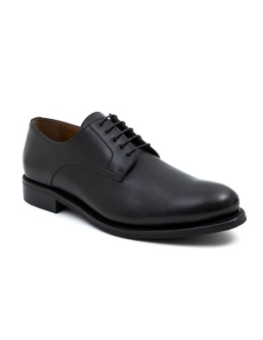 Black leather derby