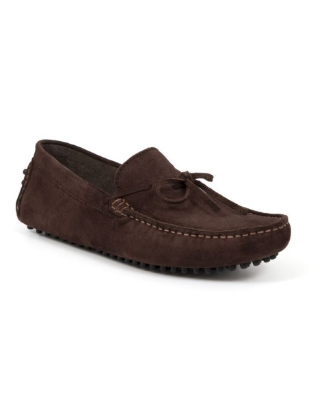 Mocassin suède marron ITADOT-BROWN