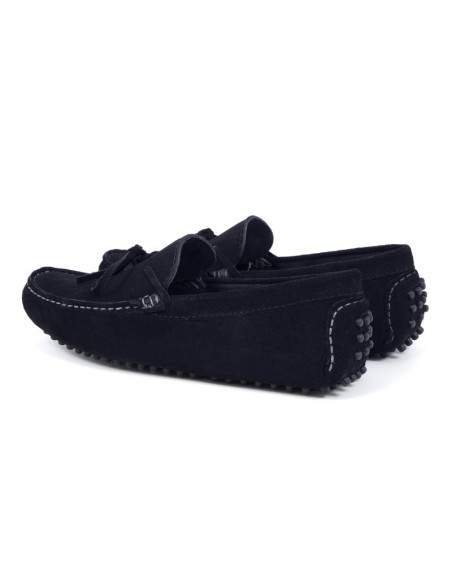 Mocassin suède bleu ITADOT-NAVY