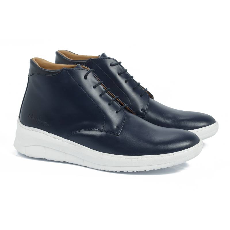 Bottine en cuir bleu CRING-MARINO